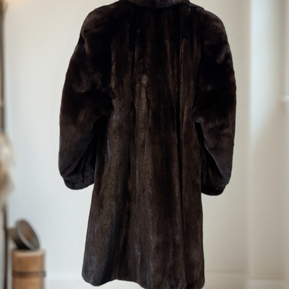 💎 Luxurious Vintage Mink Fur Coat - Leclair & Faucher, Montreal SZ L/XL - Picture 5 of 15